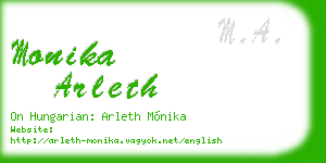 monika arleth business card